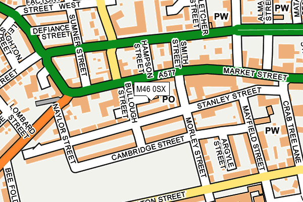 M46 0SX map - OS OpenMap – Local (Ordnance Survey)