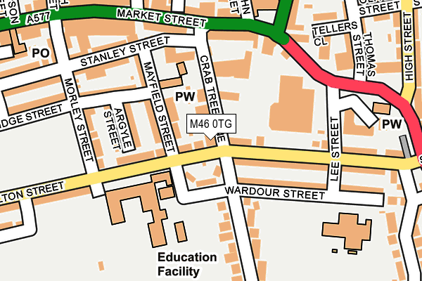 M46 0TG map - OS OpenMap – Local (Ordnance Survey)