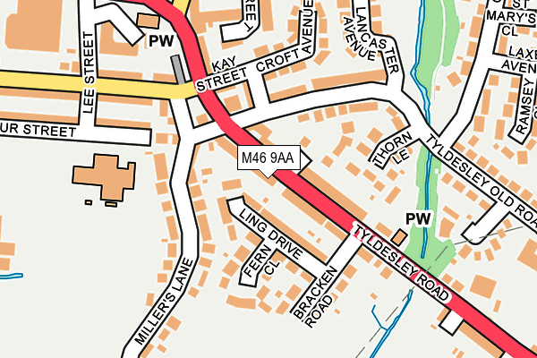 M46 9AA map - OS OpenMap – Local (Ordnance Survey)