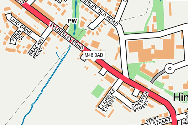 M46 9AD map - OS OpenMap – Local (Ordnance Survey)