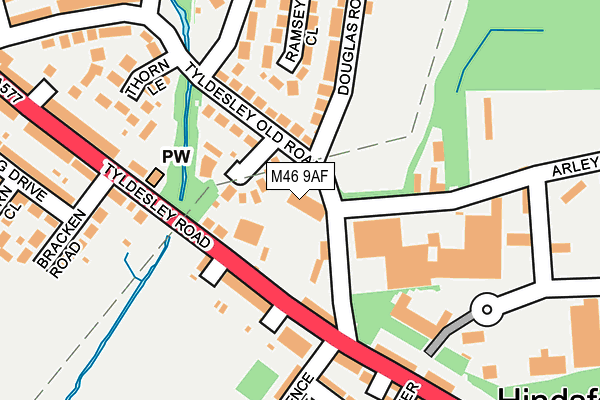 M46 9AF map - OS OpenMap – Local (Ordnance Survey)