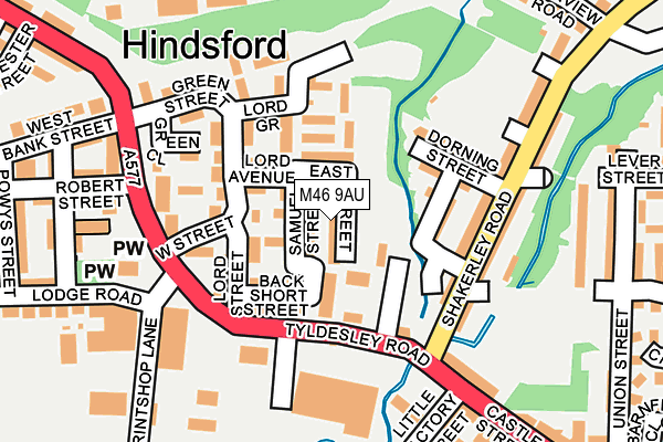 M46 9AU map - OS OpenMap – Local (Ordnance Survey)