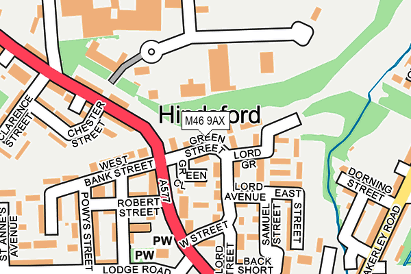 M46 9AX map - OS OpenMap – Local (Ordnance Survey)