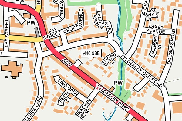 M46 9BB map - OS OpenMap – Local (Ordnance Survey)