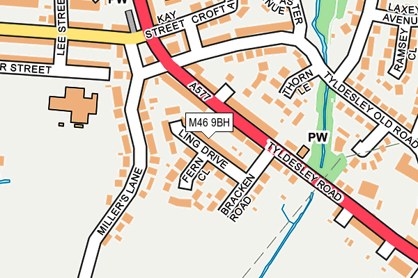 M46 9BH map - OS OpenMap – Local (Ordnance Survey)