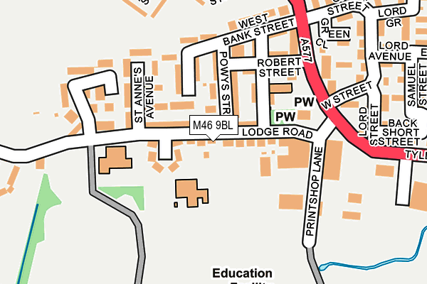 M46 9BL map - OS OpenMap – Local (Ordnance Survey)