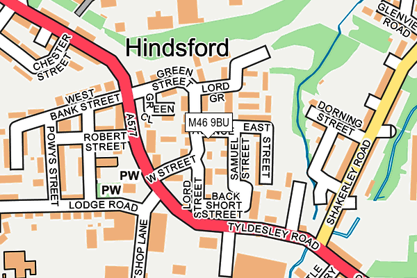 M46 9BU map - OS OpenMap – Local (Ordnance Survey)