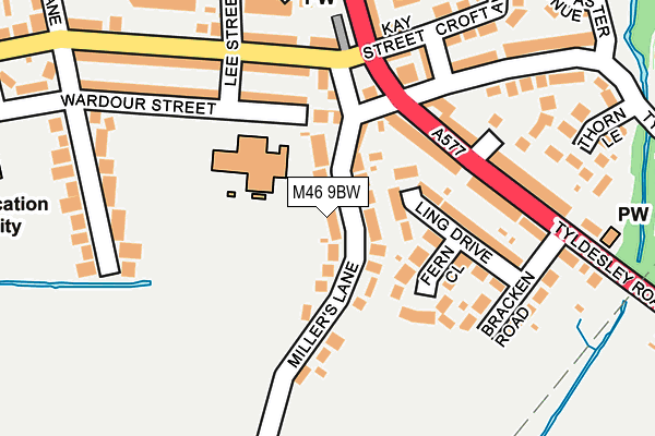 M46 9BW map - OS OpenMap – Local (Ordnance Survey)