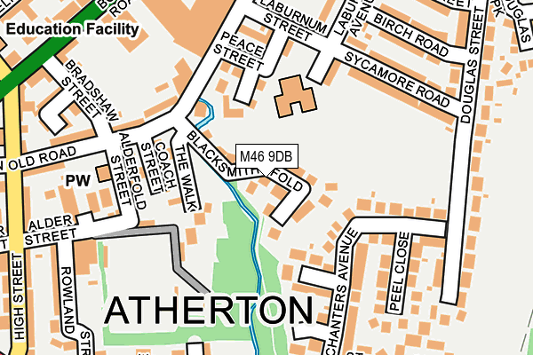 M46 9DB map - OS OpenMap – Local (Ordnance Survey)