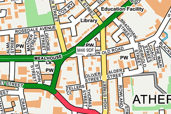 M46 9DF map - OS OpenMap – Local (Ordnance Survey)