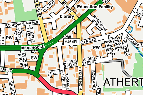 M46 9EL map - OS OpenMap – Local (Ordnance Survey)