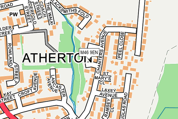 M46 9EN map - OS OpenMap – Local (Ordnance Survey)