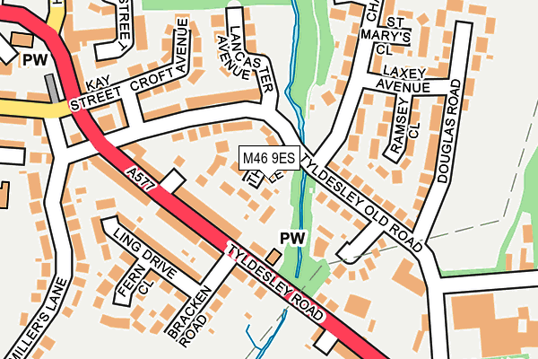 M46 9ES map - OS OpenMap – Local (Ordnance Survey)