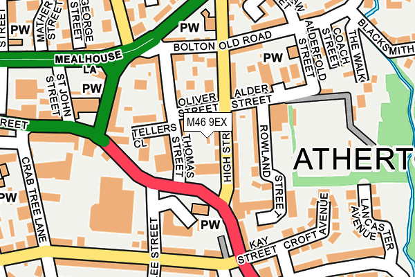 M46 9EX map - OS OpenMap – Local (Ordnance Survey)