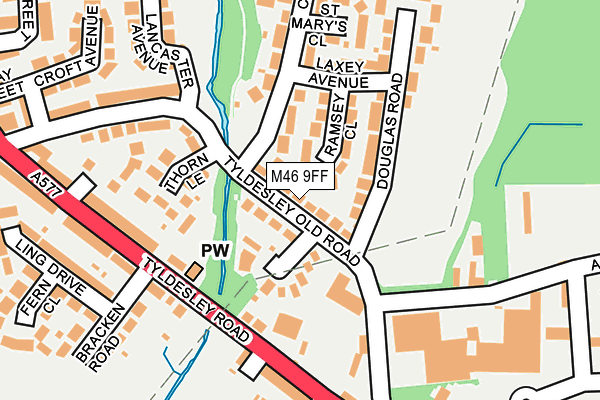 M46 9FF map - OS OpenMap – Local (Ordnance Survey)