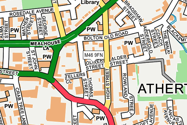 M46 9FN map - OS OpenMap – Local (Ordnance Survey)