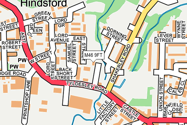 M46 9FT map - OS OpenMap – Local (Ordnance Survey)