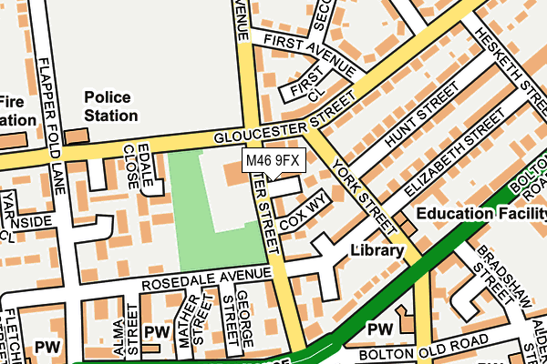 M46 9FX map - OS OpenMap – Local (Ordnance Survey)