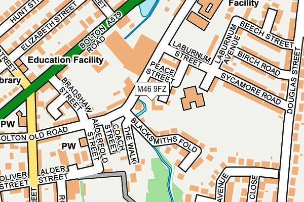 M46 9FZ map - OS OpenMap – Local (Ordnance Survey)