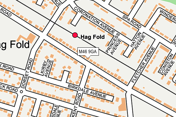 M46 9GA map - OS OpenMap – Local (Ordnance Survey)