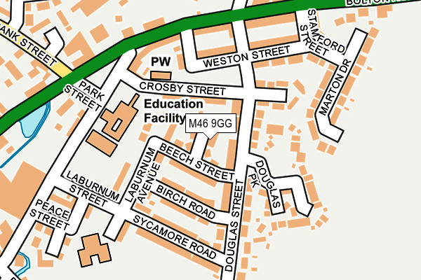 M46 9GG map - OS OpenMap – Local (Ordnance Survey)