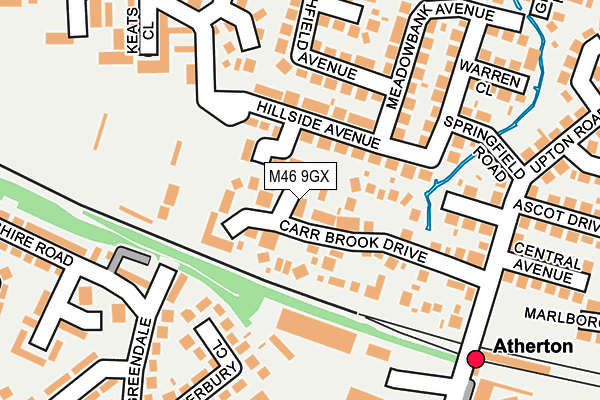 M46 9GX map - OS OpenMap – Local (Ordnance Survey)