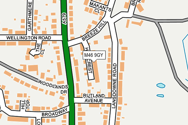 M46 9GY map - OS OpenMap – Local (Ordnance Survey)