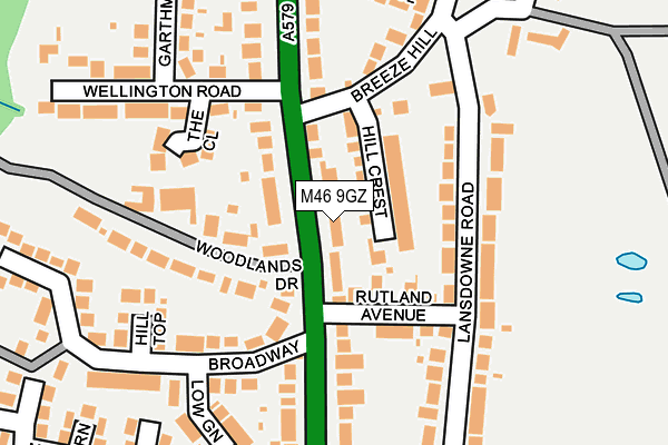 M46 9GZ map - OS OpenMap – Local (Ordnance Survey)