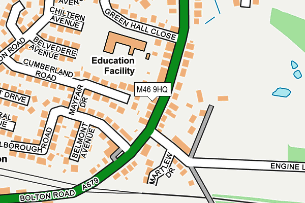 M46 9HQ map - OS OpenMap – Local (Ordnance Survey)