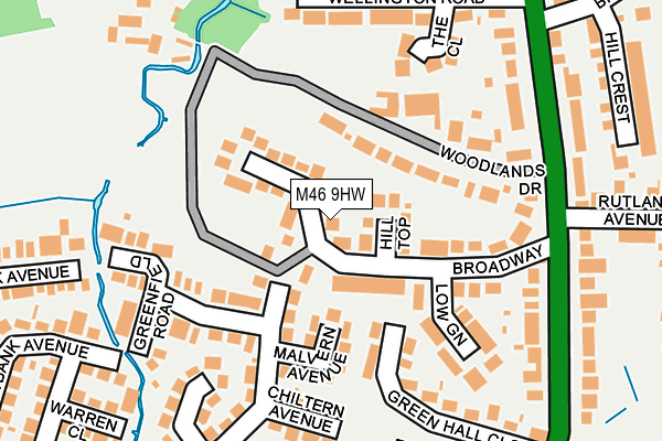 M46 9HW map - OS OpenMap – Local (Ordnance Survey)