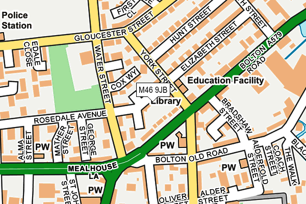 M46 9JB map - OS OpenMap – Local (Ordnance Survey)