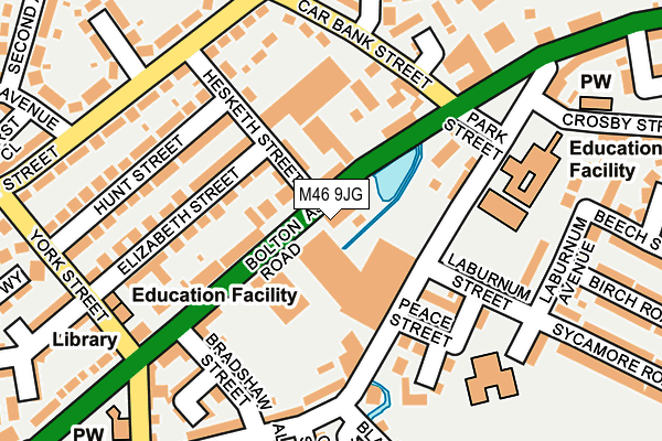M46 9JG map - OS OpenMap – Local (Ordnance Survey)