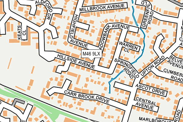 M46 9LX map - OS OpenMap – Local (Ordnance Survey)