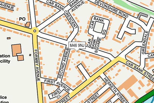 M46 9NJ map - OS OpenMap – Local (Ordnance Survey)