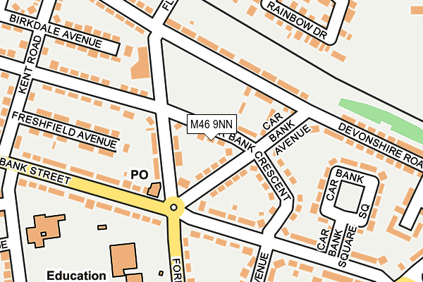 M46 9NN map - OS OpenMap – Local (Ordnance Survey)