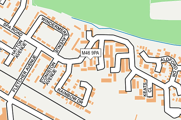 M46 9PA map - OS OpenMap – Local (Ordnance Survey)