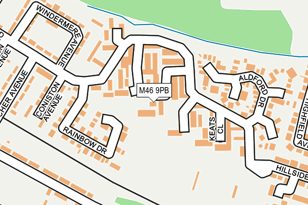 M46 9PB map - OS OpenMap – Local (Ordnance Survey)