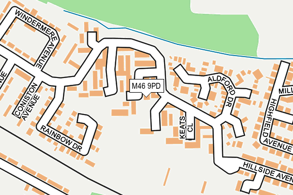 M46 9PD map - OS OpenMap – Local (Ordnance Survey)