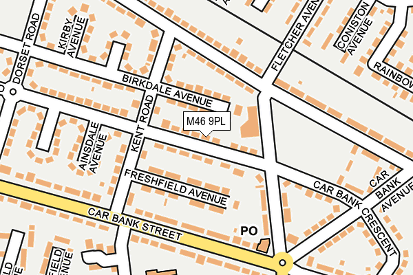 M46 9PL map - OS OpenMap – Local (Ordnance Survey)