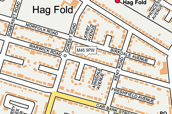 M46 9PW map - OS OpenMap – Local (Ordnance Survey)