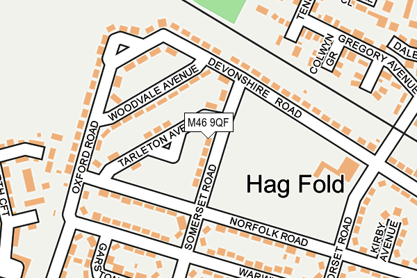 M46 9QF map - OS OpenMap – Local (Ordnance Survey)