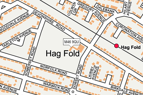 M46 9QU map - OS OpenMap – Local (Ordnance Survey)