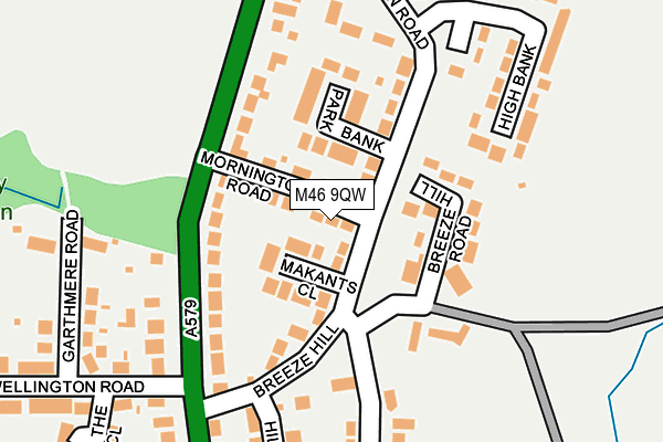 M46 9QW map - OS OpenMap – Local (Ordnance Survey)