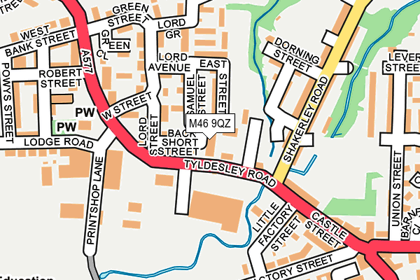 M46 9QZ map - OS OpenMap – Local (Ordnance Survey)