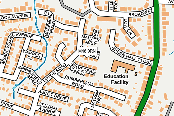 M46 9RN map - OS OpenMap – Local (Ordnance Survey)