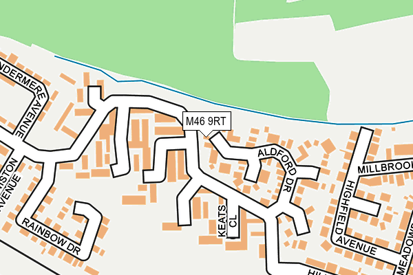 M46 9RT map - OS OpenMap – Local (Ordnance Survey)
