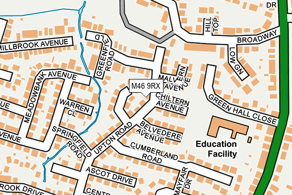 M46 9RX map - OS OpenMap – Local (Ordnance Survey)