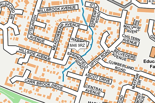 M46 9RZ map - OS OpenMap – Local (Ordnance Survey)