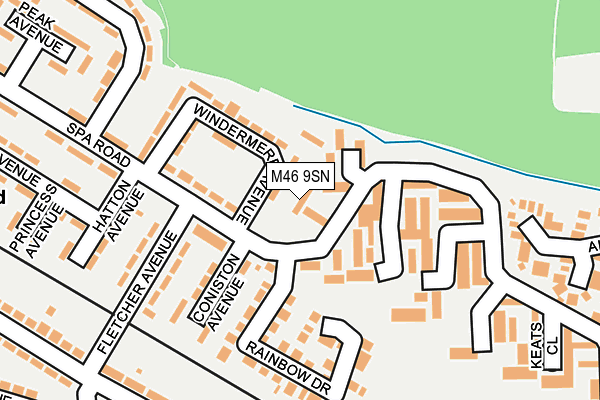 M46 9SN map - OS OpenMap – Local (Ordnance Survey)