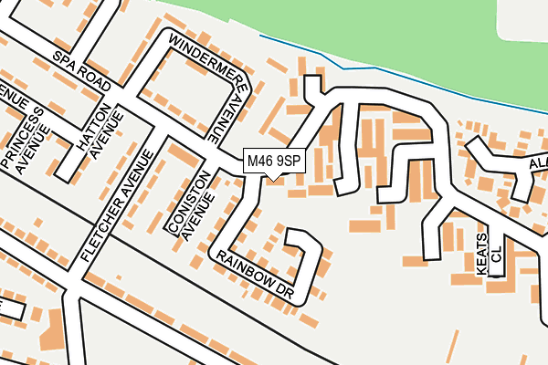 M46 9SP map - OS OpenMap – Local (Ordnance Survey)